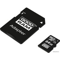 Карта памяти GOODRAM M1AA microSDXC M1AA-0640R12 64GB (с адаптером)
