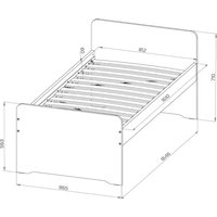 Кровать Mebelain Пикси 80x160 (белый) в Могилеве