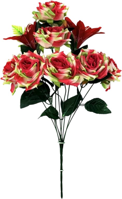 

Искусственный букет KlrBy Роза и лилия с добавками СН36к