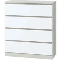 Комод MLK Лори (дуб серый/белый)