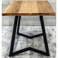 Кухонный стол Buro7 Уиллис 110 (классика, дуб натуральный/черный)