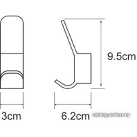 Крючок для ванны Wasserkraft Leine K-5023