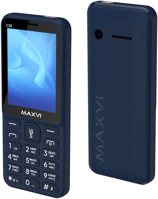 Кнопочный телефон Maxvi C38 (синий)