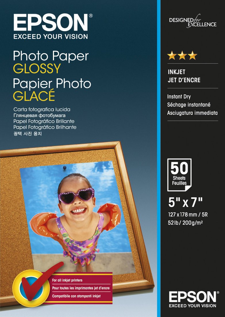 

Фотобумага Epson Photo Paper Glossy 13x18 50 листов [C13S042545]