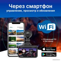Видеорегистратор-GPS информатор (2в1) TrendVision TDR-725 Real 4K