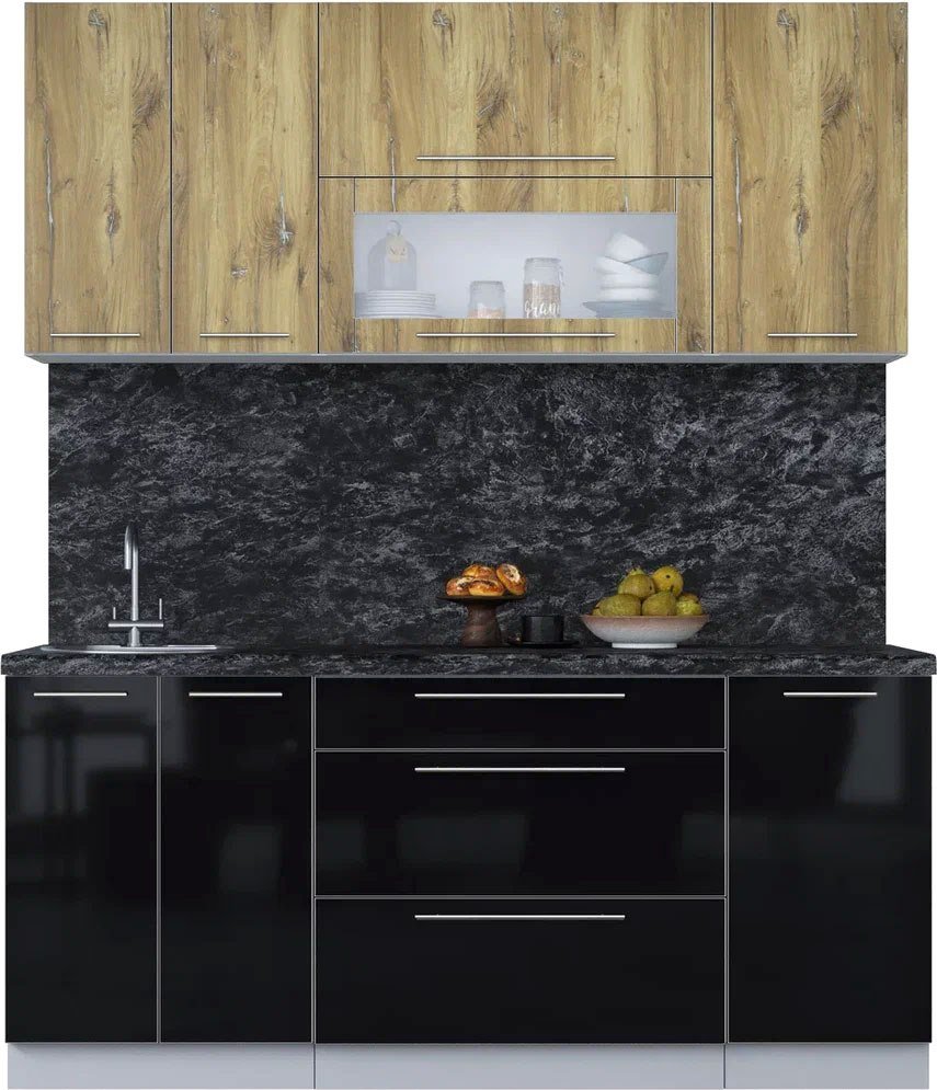 

Кухонный модуль Интерлиния Мила Пластик 1.8 В (дуб эпоксид/черный/кастилло темный)