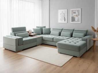 П-образный диван Треви Гранд (зеленый)