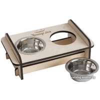 Миски на подставке Чешир Обжора 400 мл (бежевый)