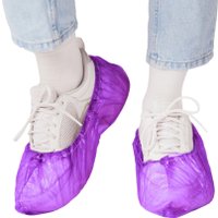 Бахилы EleGreen Экстра Плюс с двойной резинкой (100 шт, фиолетовый)