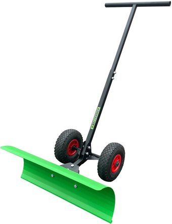 Движок для снега (скрепер) Белфермер Лопата металлическая на колесах