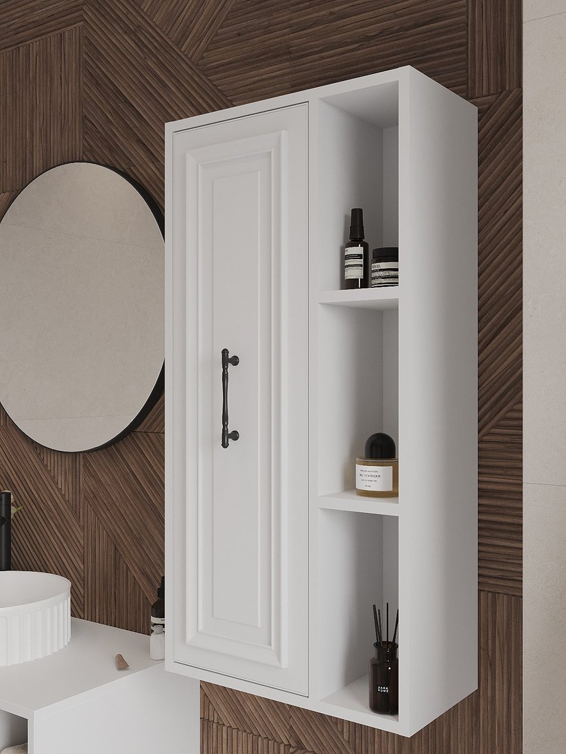 

ЗОВ Шкаф для ванной Анталья ALWMW (белый матовый)