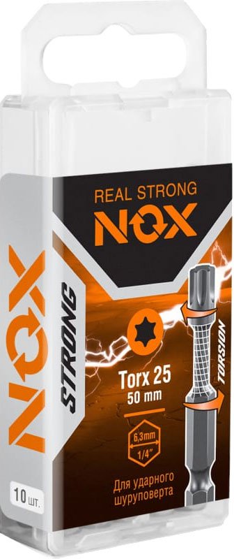 

Набор бит Nox Strong Torsion E6.3 Tx-25-50 339255 (10 шт)