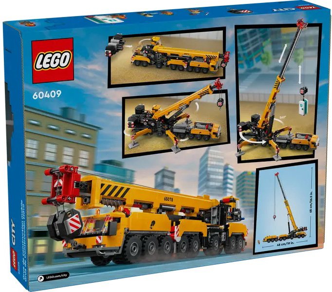 

Конструктор LEGO City 60409 Желтый мобильный строительный кран