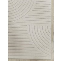 Ковер для жилой комнаты Radjab Carpet Сканди Сизаль Прямоугольник 10949A (1.5x2.5, Krem/Krem) в Лиде