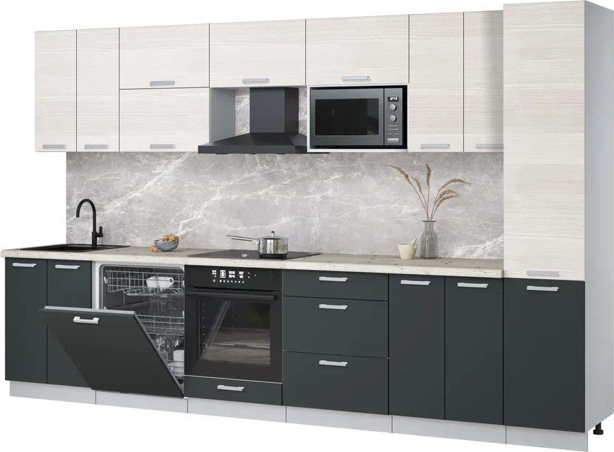 

Готовая кухня Интерлиния Мила Лайт 3.4-ПМ2 (вудлайн кремовый/антрацит/бискайская сосна)