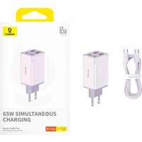 Сетевое зарядное Baseus GaN6 Pro Fast Charger 2C+2U 65W P10162701533-00 (фиолетовый)