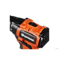 Ударная дрель-шуруповерт Ермак 693-016 (с 1-им АКБ, кейс, набор оснастки)