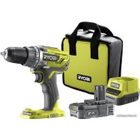 Дрель-шуруповерт Ryobi R18DD3-120S 5133003347 (с 1-м АКБ 2.0 Ah, сумка)