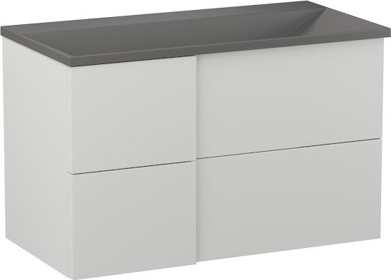 

Lauter Тумба под умывальник Nelli 90 (бело-серый п/мат)