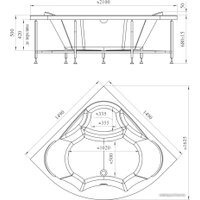 Фронтальный экран под ванну Vannesa Сандра 149 2-21-0-0-0-221 (фронтальный)