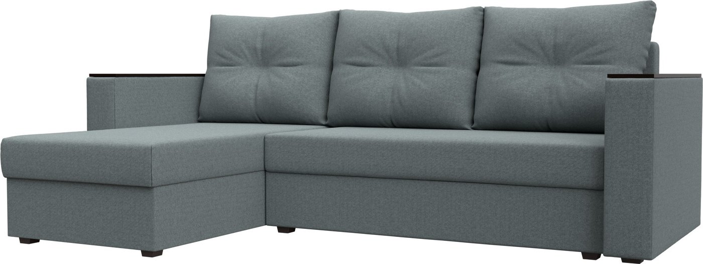 

Угловой диван Лига диванов Атланта без стола левый 126167L (рогожка амур серый)