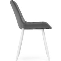 Стул Notta Челси (велюр темно-серый/белый)