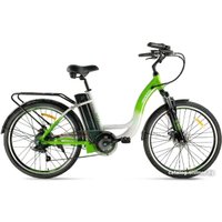 Электровелосипед Eltreco White 2422 (белый/зеленый)