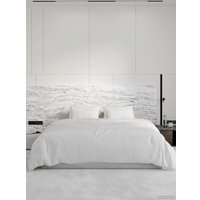 2-спальный комплект постельного белья Loon Adelina (2-спальный, наволочка 50x70, белый)