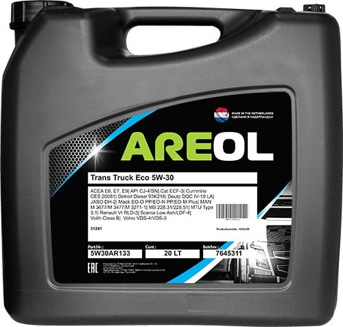 

Моторное масло Areol Trans Truck Eco 5W-30 20л