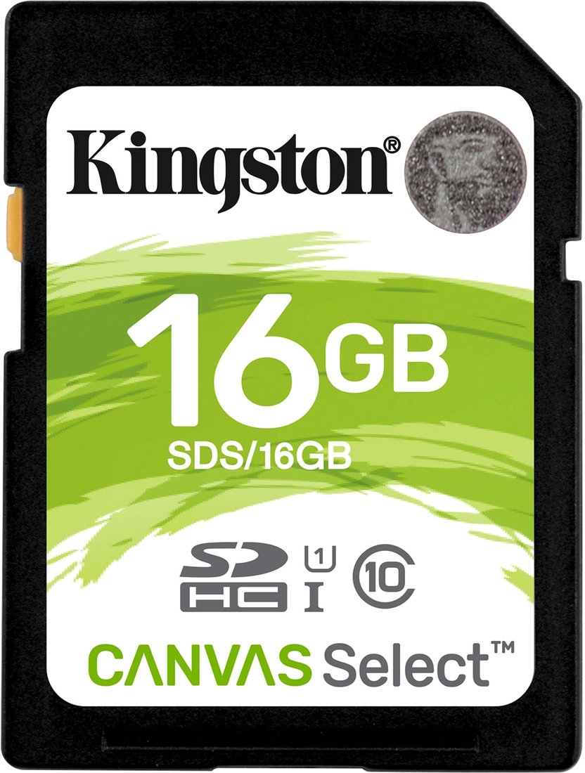 

Карта памяти Kingston Canvas Select SDS/16GB SDHC 16GB