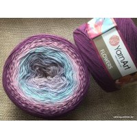 Пряжа для вязания Yarnart Flowers 280 250 г 1000 м (фиолетовый; розовый; голубой; сиреневый)