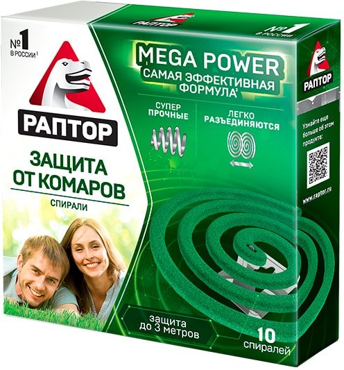 

Спираль от насекомых Раптор спирали от комаров 10 шт