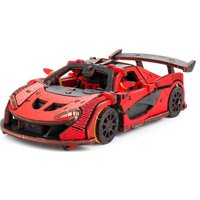 Сборная модель Eco-Wood-Art Гоночный автомобиль (красный)