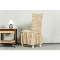 Пледы, покрывала Софатэкс Стандарт КПС-4 Венеция с оборкой 00982 (ваниль)