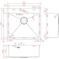 Кухонная мойка ZorG ZRN 5055 Premium PVD Gunblack