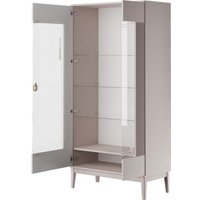 Шкаф-витрина Bravo Мебель Фарго 2-дверный (персидский жемчуг/лак льняной)