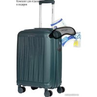Чемодан-спиннер Mironpan 11197-2 55 см (темный зелено-синий)