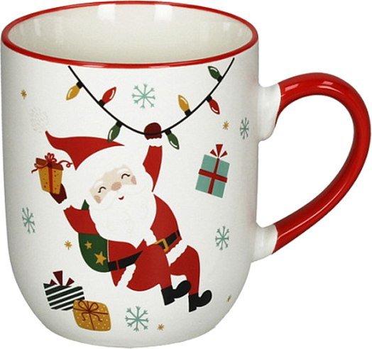 

Кружка Andrea Fontebasso New Milk & Coffee Babbo Mood. Санта и гирлянда NL68401M248_1 (красный)