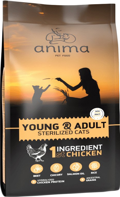

Сухой корм для кошек Anima для стерилизованных котят и кошек с курицей (10кг)