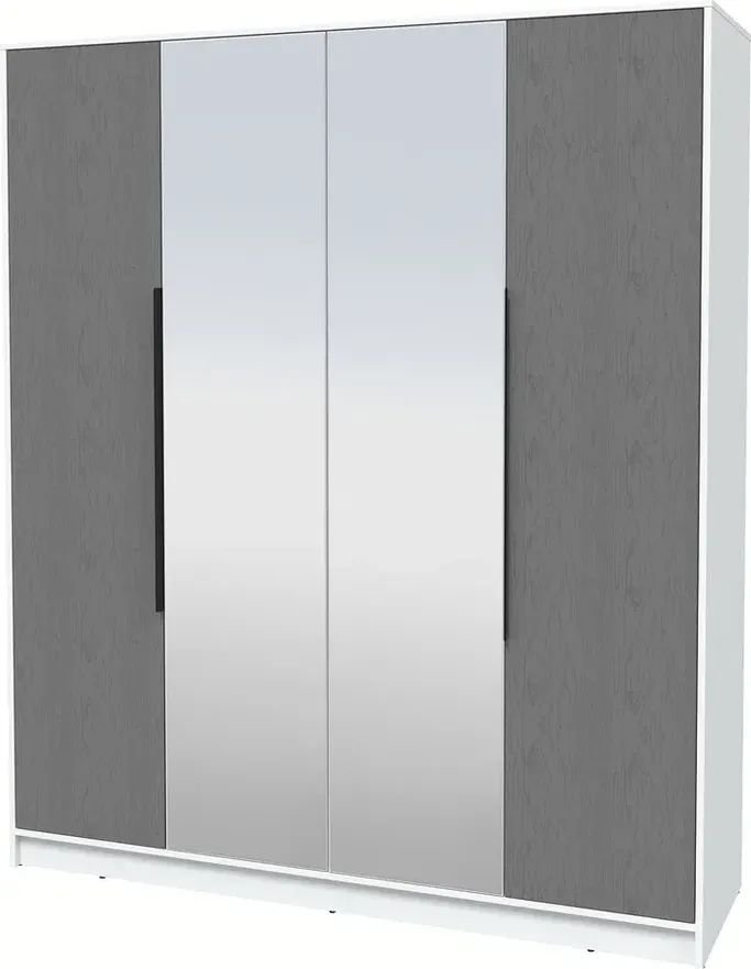 

Шкаф распашной Интерлиния Концепт КТ-Ш4з Глосс (белый платинум/дуб серый)