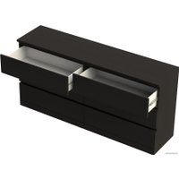 Комод Mio Tesoro Варма 6Д (шпон ясень, черный) в Витебске