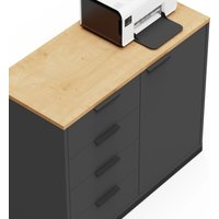 Тумба Crafto Вера 04 90x40x75 (графит дуб)