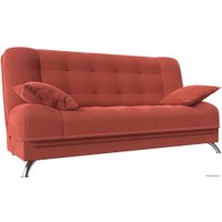 Диван Лига диванов Анна 110679 (микровельвет, коралловый)