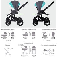 Универсальная коляска Siger Adelante (2 в 1, темно-серый/фиолетовый)