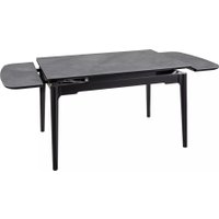 Кухонный стол Signal Sento 120-180/80 (серый лак/черный)