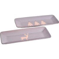 Набор десертных тарелок Arya Christmas Siberia 8680943243072 (2шт, серый)