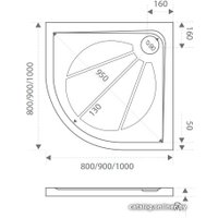 Душевой поддон Good Door Эклипс 90x90
