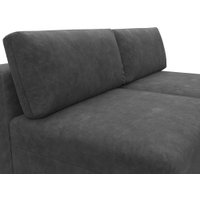 Угловой диван Лига диванов Лига-060 НПБ угол универсальный 129508 (велюр Brut 16 темно-серый)