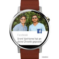 Умные часы Motorola Moto 360 2nd Gen. Mens 46mm Silver with Cognac Leather Band