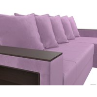Угловой диван Лига диванов Дубай лайт правый 114167 (микровельвет сиреневый)